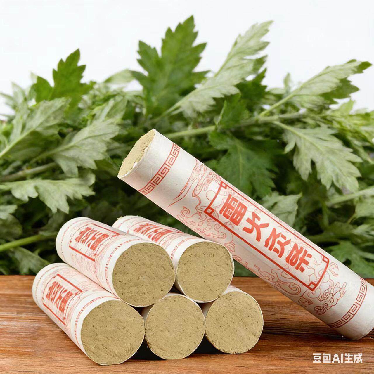 南阳神草艾五年陈艾条艾柱大艾条4cm粗15:1艾灸条加粗艾草条定制