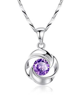 一见钟情项链女锁骨链彩金吊坠男情侣韩版饰品圣诞情人节七夕定制