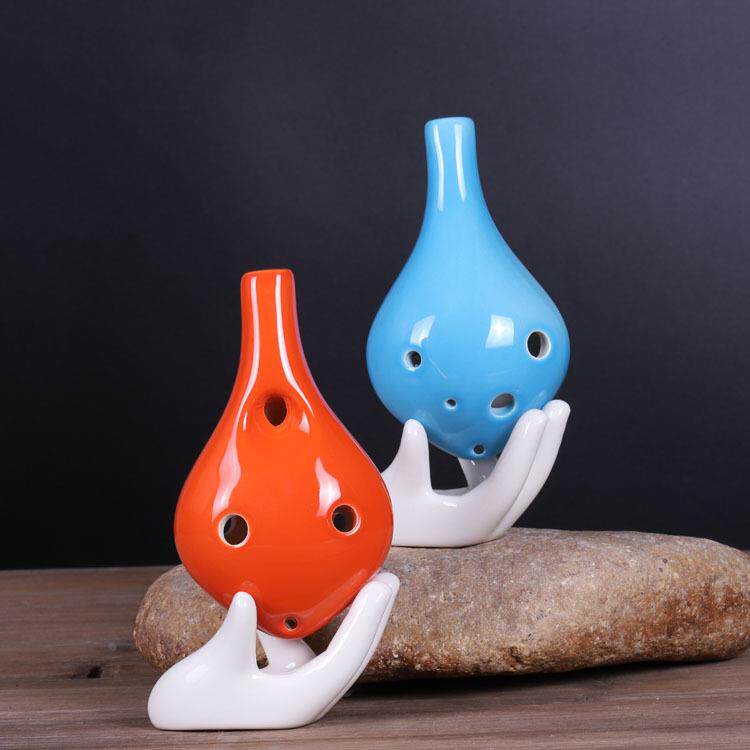 新品六孔陶笛中音C调 陶瓷制作初学 教学6孔陶笛民族乐器定制