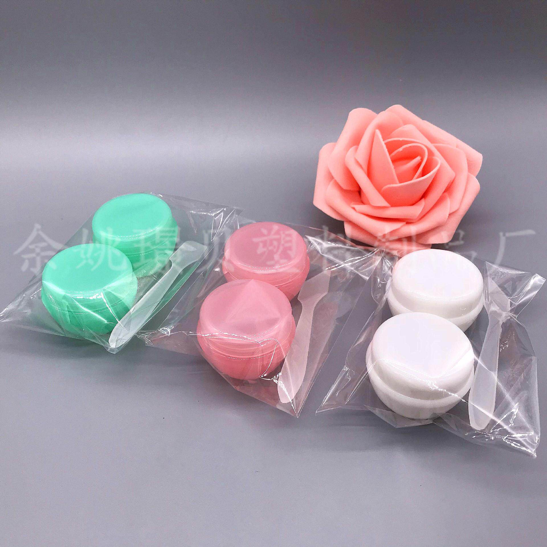 10g蘑菇盒2个装 膏霜瓶 面霜盒 化妆品分装盒瓶 试用装小样瓶