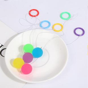 彩色拉绳弹力球幼儿园小礼品儿童蹦蹦球跳跳球弹力溜溜球定制