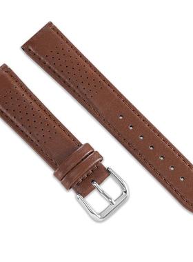 P43现货表带男女款手表配件表带防水透气手表带 黑色棕色20mm定制