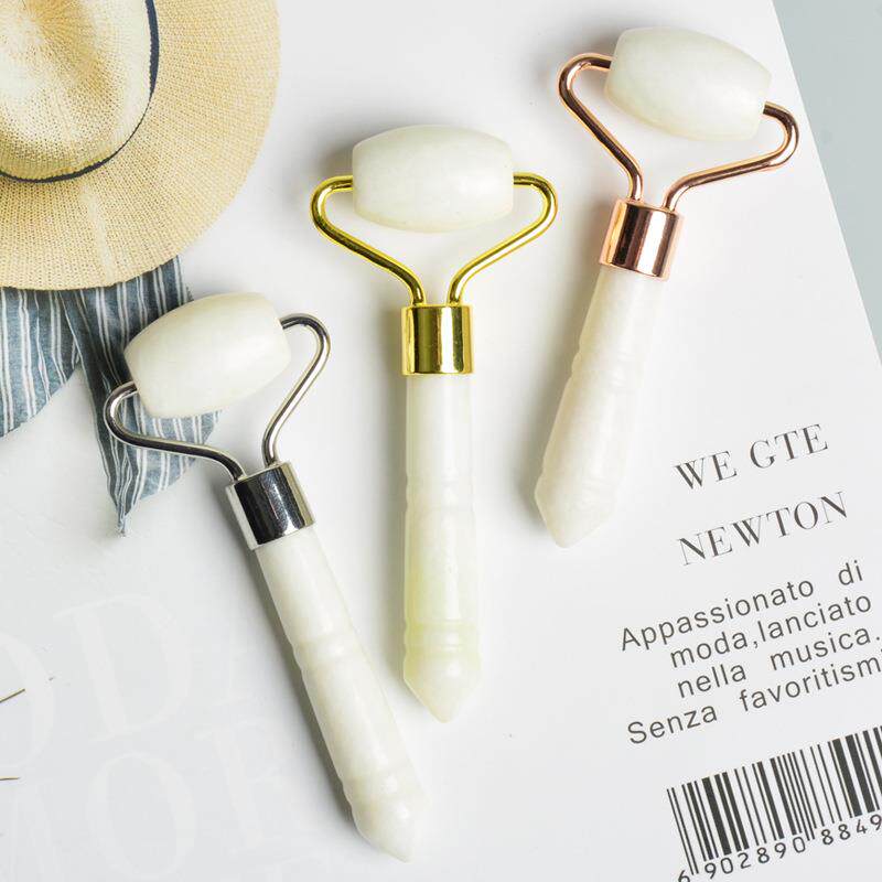 单头手持式按摩滚轮器中白色器复古风脸部眼部提拉按摩棒定制