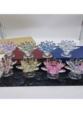 莲花摆件中式家居饰品车内装饰珠宝柜台摆件礼品佛前摆件定制