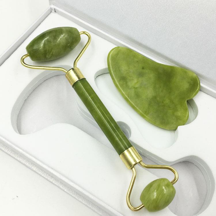 直供玉石器滚轮按摩器套装玉推双头滚轮岫玉板礼盒定制