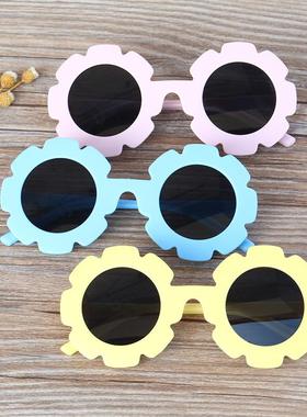 新款儿童卡通太阳镜83106PC框磨砂可爱男女宝宝花朵眼镜uv400墨镜