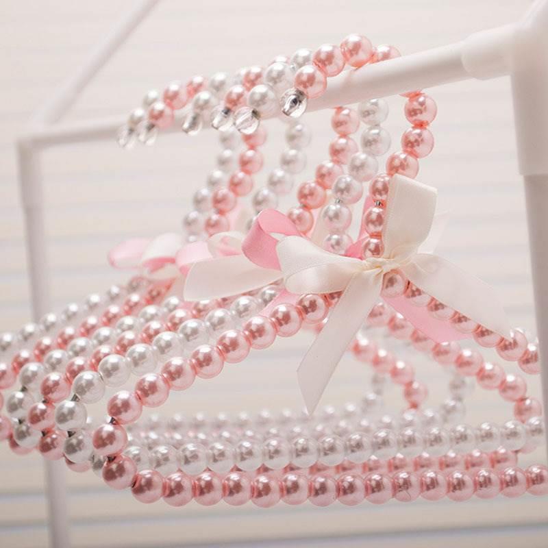 公主风 珍珠衣架 欧式礼服婚纱衣服架子衣撑女孩复古漂亮白色衣挂