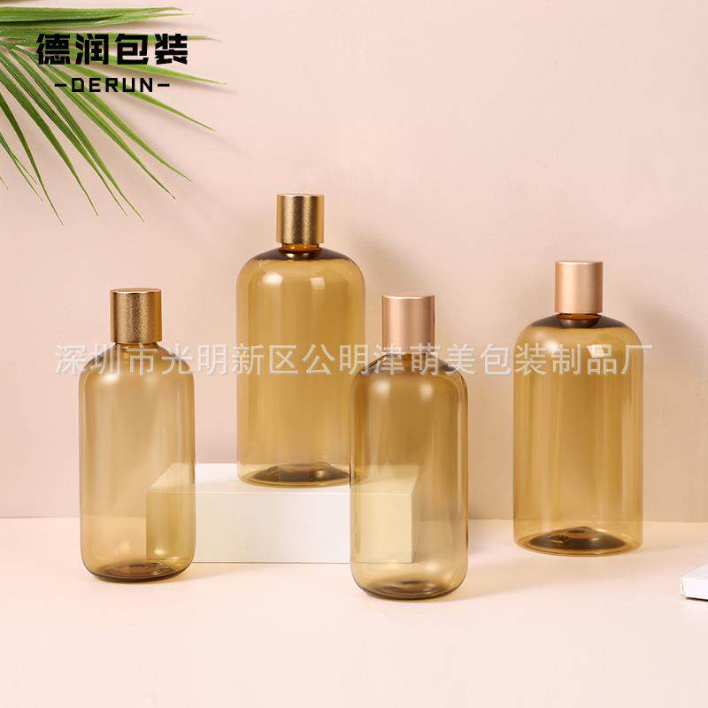 350ml金色玫瑰露塑料瓶500ml洗发水瓶沐浴露分装瓶子洗护压乳瓶