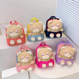 2027春季 儿童书包可爱小熊玩偶背包小包卡通幼儿园双肩包 新款