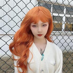 假发女空气刘海长直发长卷发头套大波浪全头型定制