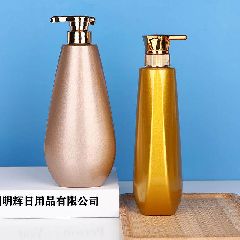 身体乳沐浴露分装扁瓶pet塑料空瓶 按压500/750ml洗发水乳液瓶子