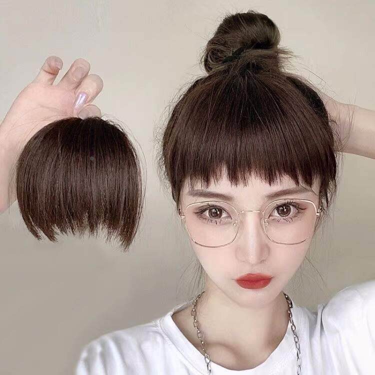 狗啃刘海假发女真发日系自然无痕假刘海片二次元眉上短刘海假发片
