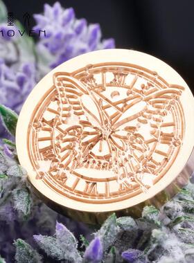 火漆印章头原创蝴蝶系列请柬贺卡学生DIY名字INS风手账火蜡封印定制