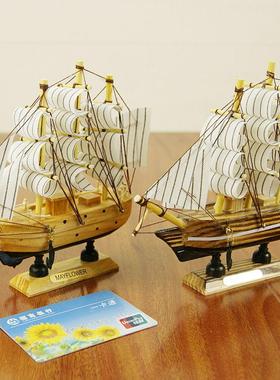 16CM实木 地中海格调 乔迁礼品 手工木制工艺品摆件定制