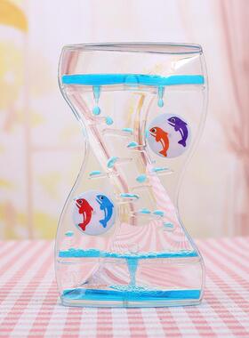 旋转风车双轮减压油滴创意家居液体沙漏装饰摆件桌面礼品定制