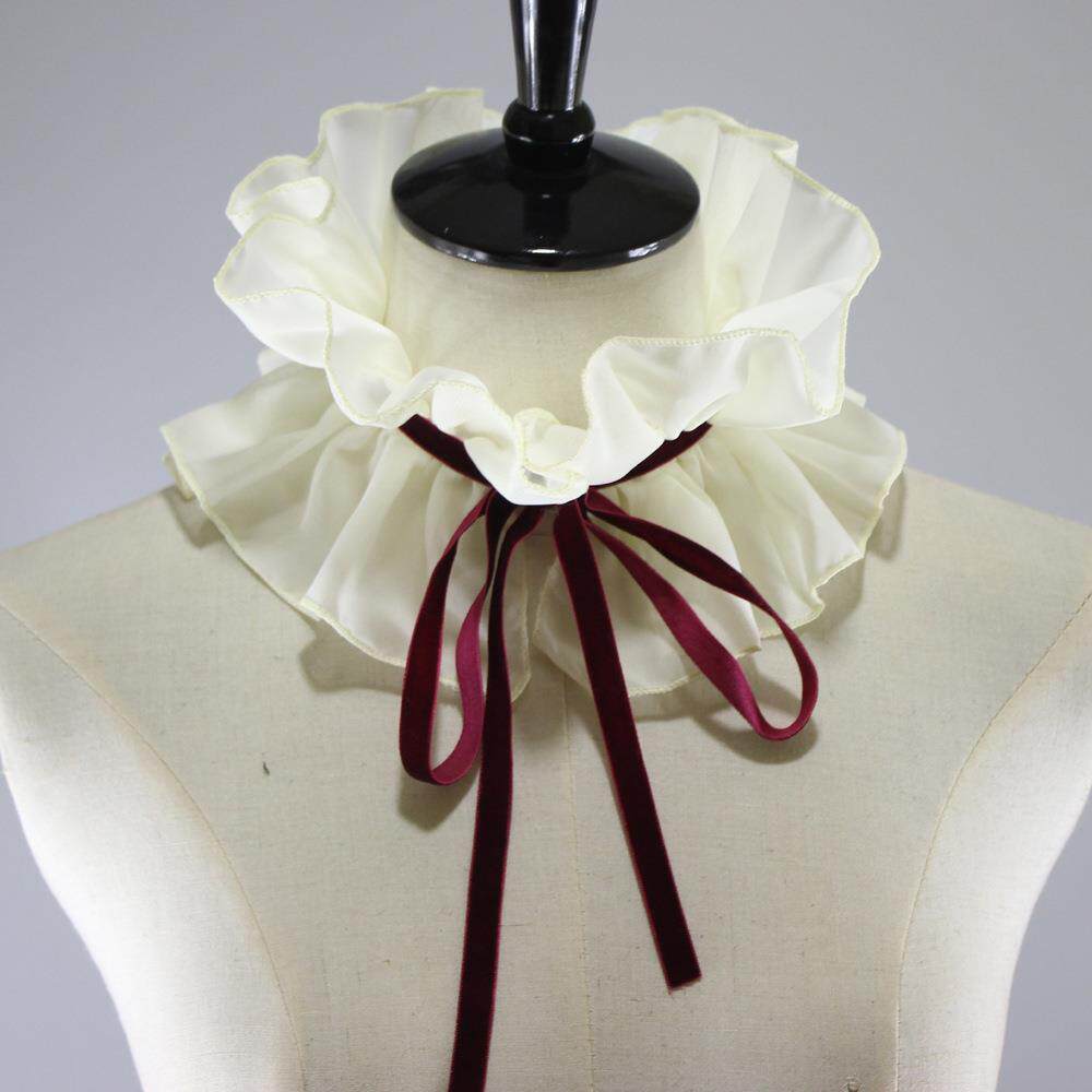 跨境 小清新雪纺围脖 宫廷拉夫领秋冬装饰假领子 包邮日韩定制