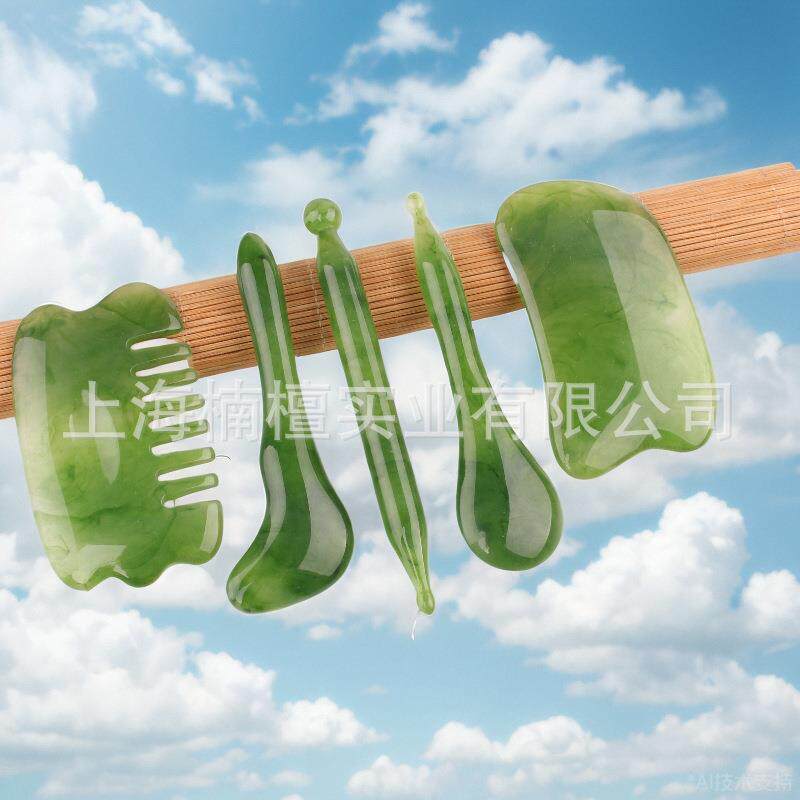 拨筋棒面部刮痧鱼形板 按摩头皮拔筋棒 经络梳子后背按摩器制定