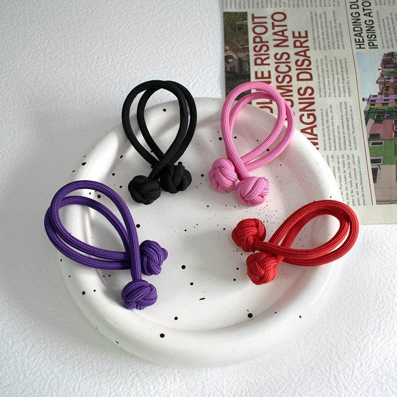 儿童头饰女童扎头发橡皮筋发圈女孩发绳打结头绳中国结双头皮定制