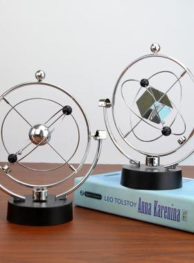 家居装饰工艺品办公室摆件USB电池地球永动天体仪银河系摇摆器厂