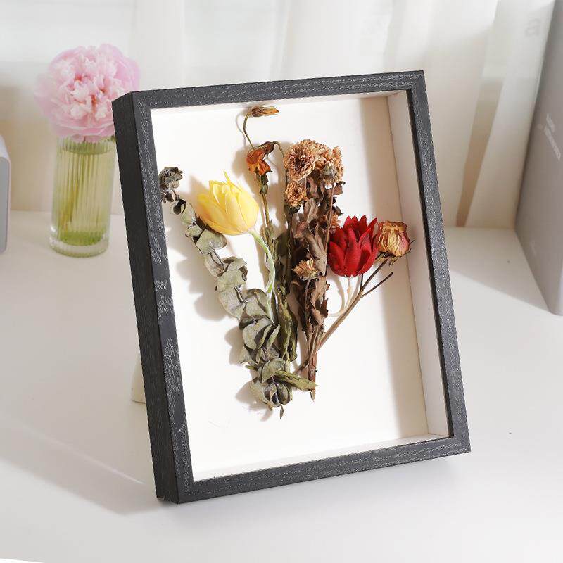 木质中空立体创意diy相框6寸A4寸干花画框植动物标本摆台挂墙定制