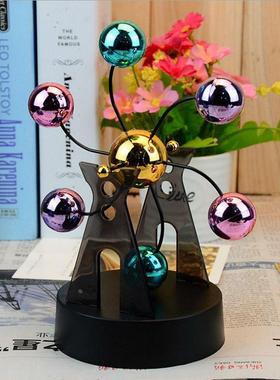 K501七彩球摩天轮天体永动仪风车永动机磁性大摇摆器书桌科学摆件
