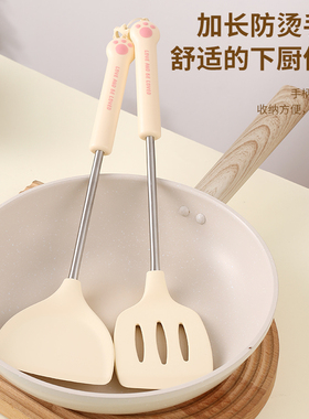 LGECO硅胶锅铲套装耐高温食品级不粘锅专用汤勺炒勺家用炒菜铲子