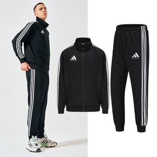 上衣 春秋防风衣立领夹克运动套装 adidas阿迪达斯阿正品 外套男女款
