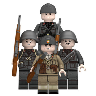 拼装军事战争意大利步兵加里波第旅战士适配国产积木人仔玩具