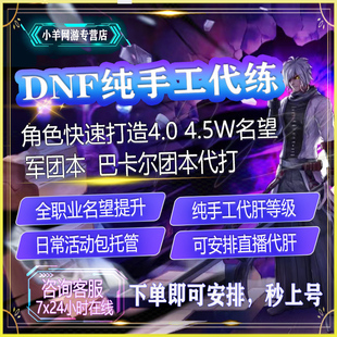 dnf地下城与勇士代练等级毕业托管团本名望提升增幅 直播代肝