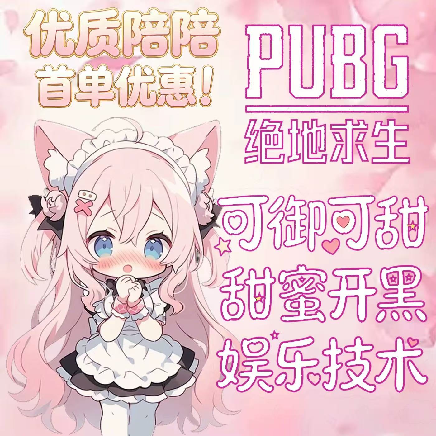 绝地求生PUBG吃鸡陪玩陪打陪练排位上分妹子娱乐