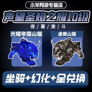 魔兽世界代练夜幕激斗圣焰之耀声望名望等级光耀帝国虚痕山猫幻化