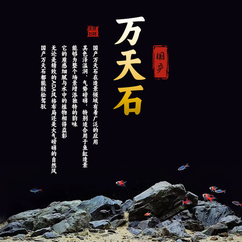 国产万天石鱼缸造景石
