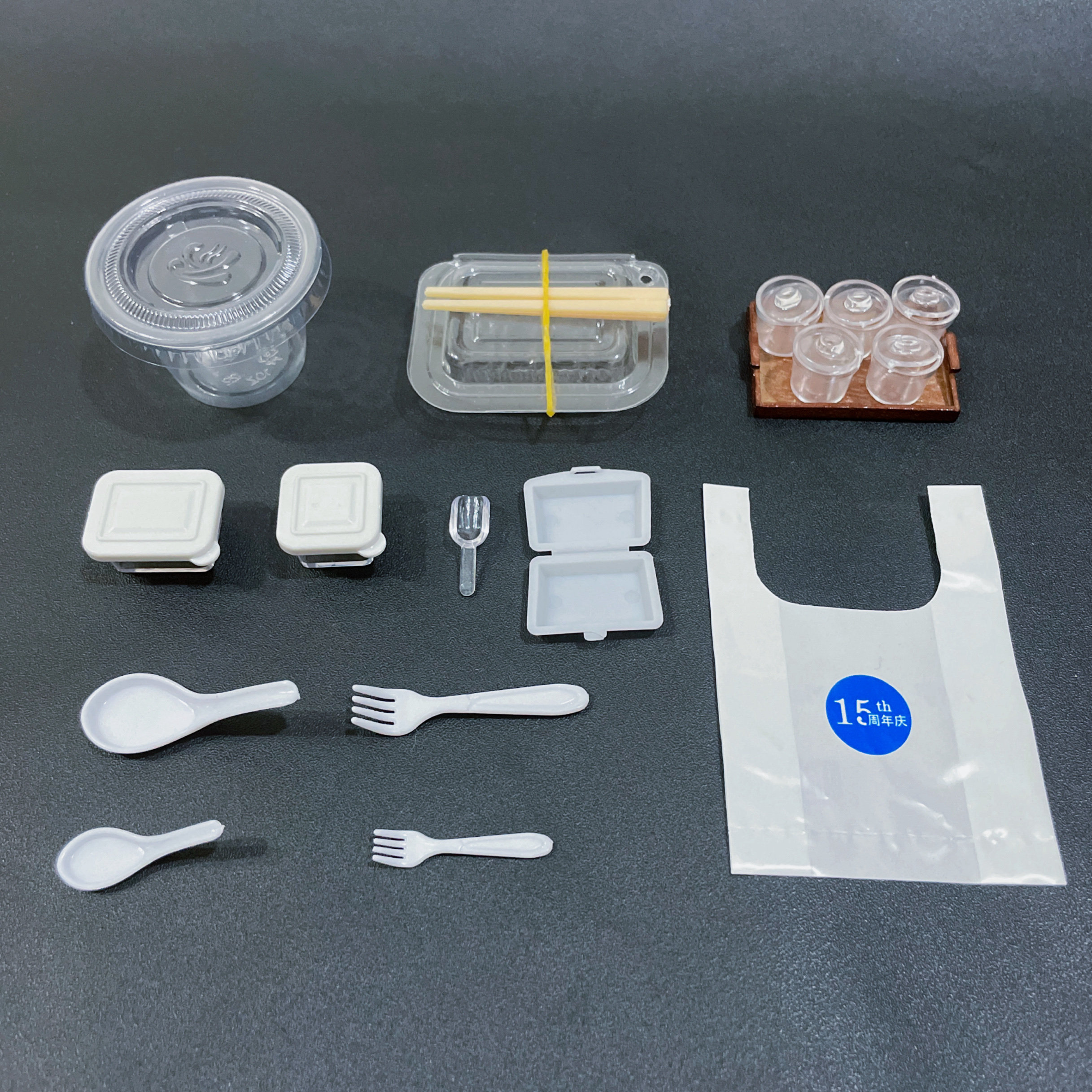 微缩食玩迷你一次性打包盒/打包过家家玩具