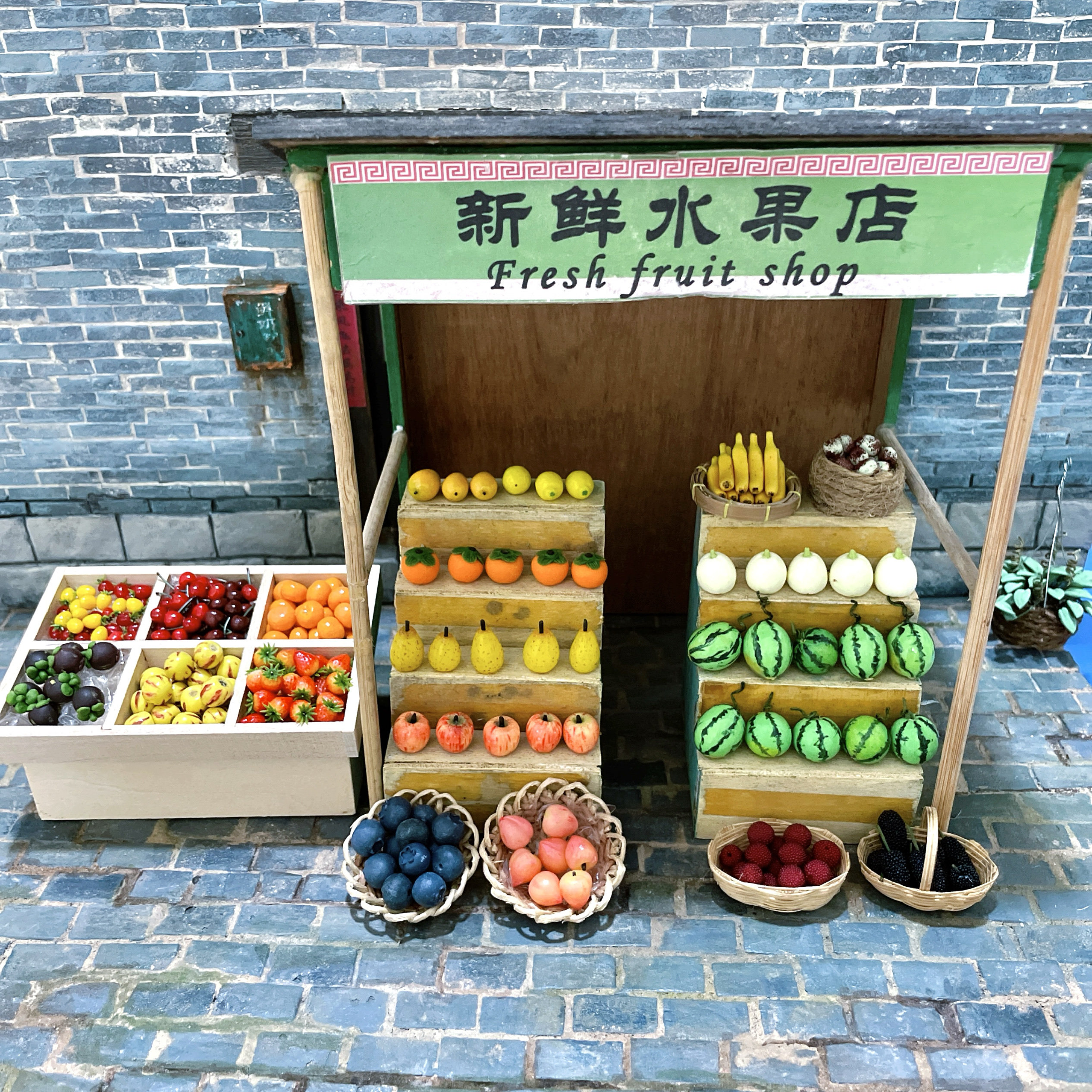 1:12微缩娃娃屋配件手工制作迷你仿真水果 尺寸小 不能碰水