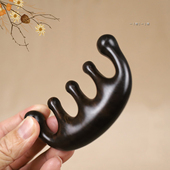 高端檀木五齿按摩梳五头梳男女可用按摩头部肩颈送爸妈檀木家用梳