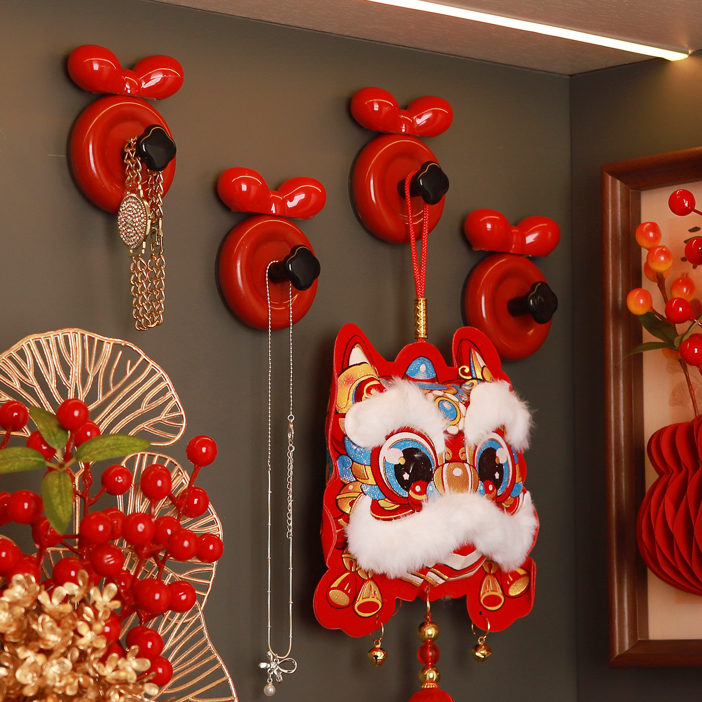 吸盘玄关挂钩节庆专用粘胶免打孔入户门口放钥匙神器帽子置物粘贴