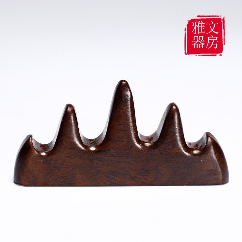 黑檀木笔搁毛笔架笔山实木毛笔笔搁毛笔架子红檀木五指山文房四宝创意笔架笔托龙型笔架笔枕书房摆件用,文具电教/文化用品/商务用品,笔搁,淘宝优惠券,粉丝福利购,淘宝优惠卷