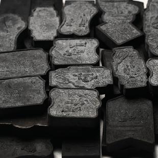 80年代徽墨程君房墨条墨块墨丸古法油烟灯盏手工老墨称斤墨作品级老墨油烟正宗老墨条书法画画收藏送礼