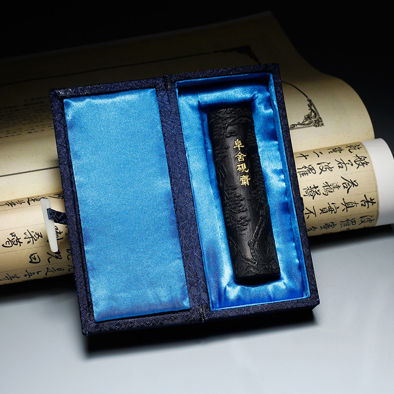 万石君 国家非遗文房四宝中国徽墨 古法二两松烟墨传统手工制作 书法书画磨墨墨条墨锭墨块高档锦盒送礼包邮