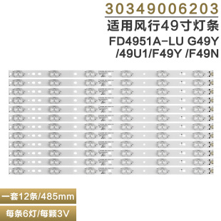 30349006203 適用風(fēng)行FD4951A 6燈凹鏡 G49Y燈條LED49D6