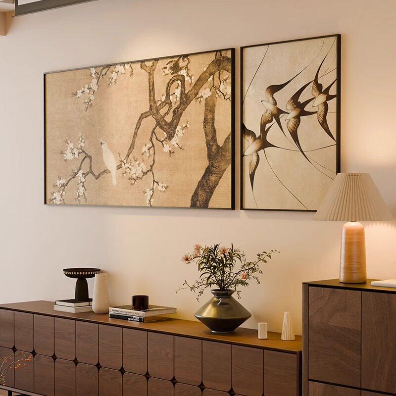 2026新款法式中国风中古复古客厅装饰画沙发背景墙挂画新中式茶室