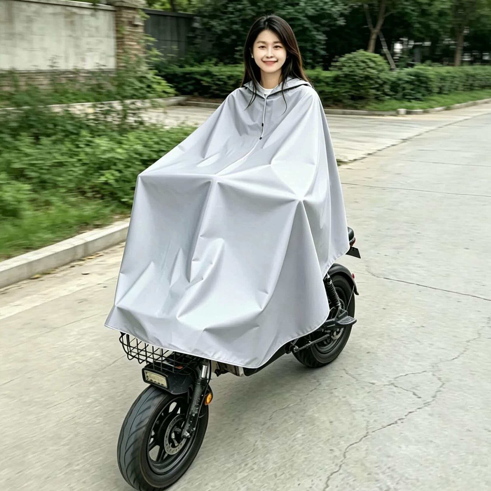 超薄防水加宽骑行雨披