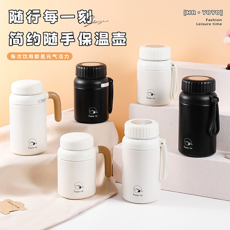 进口316不锈钢保温杯新款办公家居高颜值创意水杯便携大容量咖啡