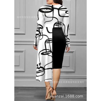 Big size Irregular positioning flower dress bag hip skirt 裙