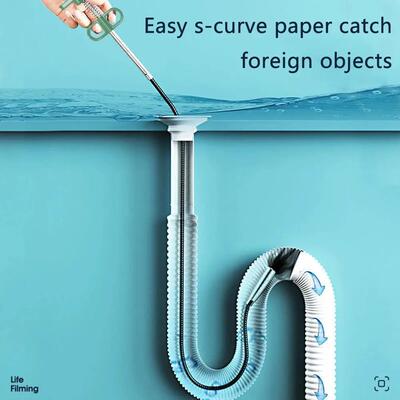 1pc Floor Sewer Dredge Device Sink Cleaning Hook Bathroom An