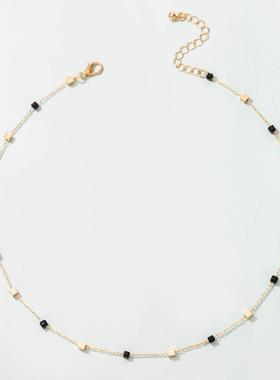 Tocona Charms Bead Clavicle Chain Choker Necklace for Women