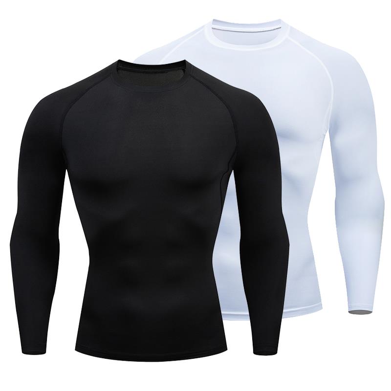 Men Compression Running T-shirt Fitness Tight Long Sleeve Sp