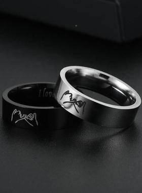 Titanium Steel Ring For Men Women Couple Ring Lovers Promise
