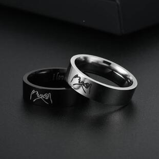 Titanium Steel Ring For Men Women Couple Ring Lovers Promise