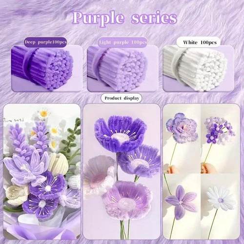 Chenille Stems 30cm Pipe Cleaners Craft Supplies DIY Art Han